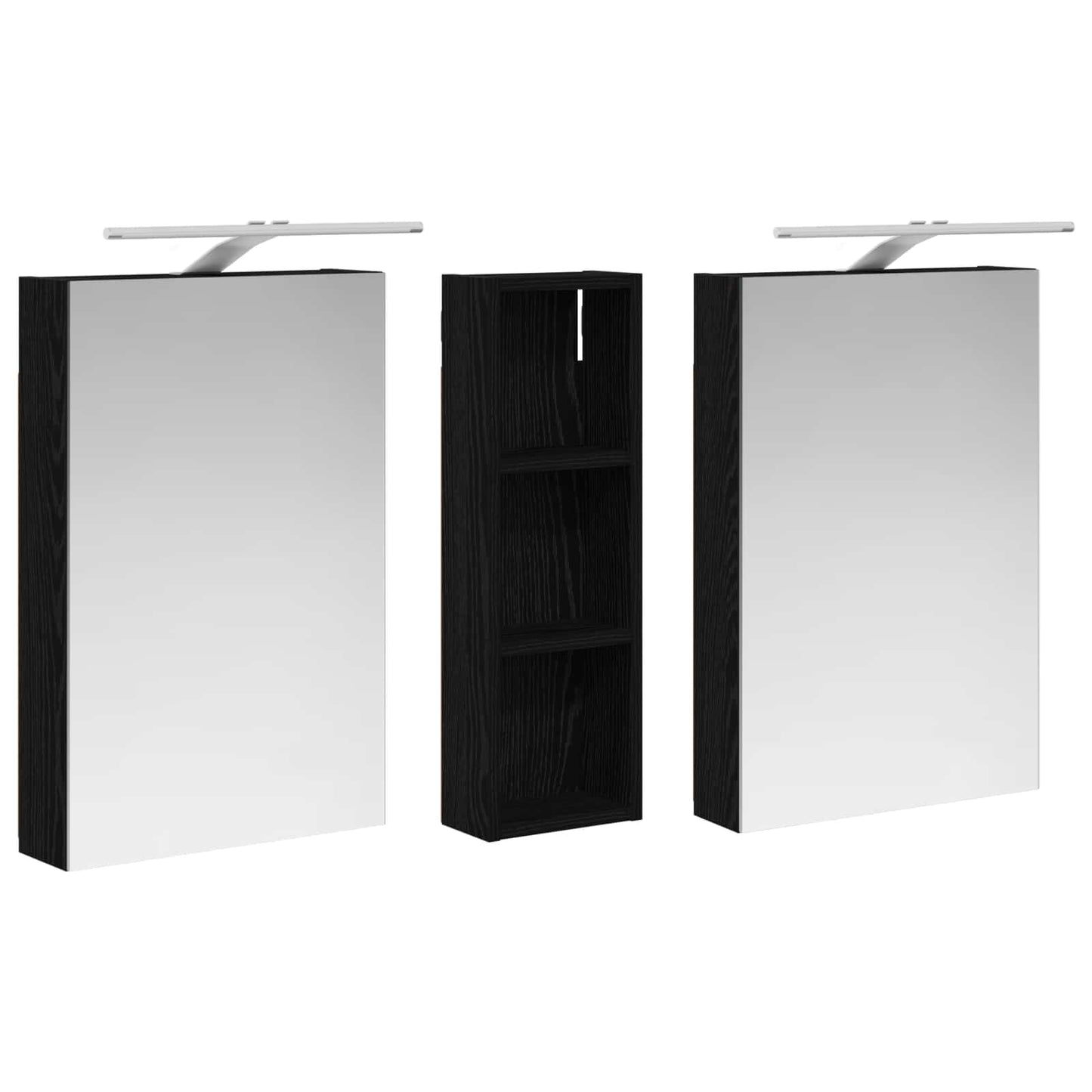 Badezimmerschrank-Set 3 stk. 100 x 10,5 x 60,5 cm Holzwerkstoff