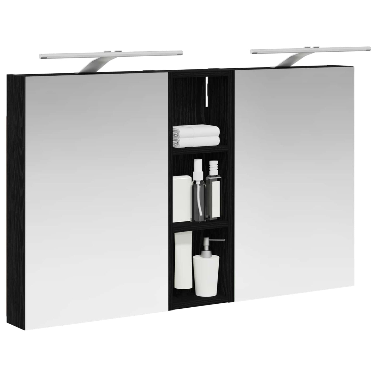 Badezimmerschrank-Set 3 stk. 100 x 10,5 x 60,5 cm Holzwerkstoff