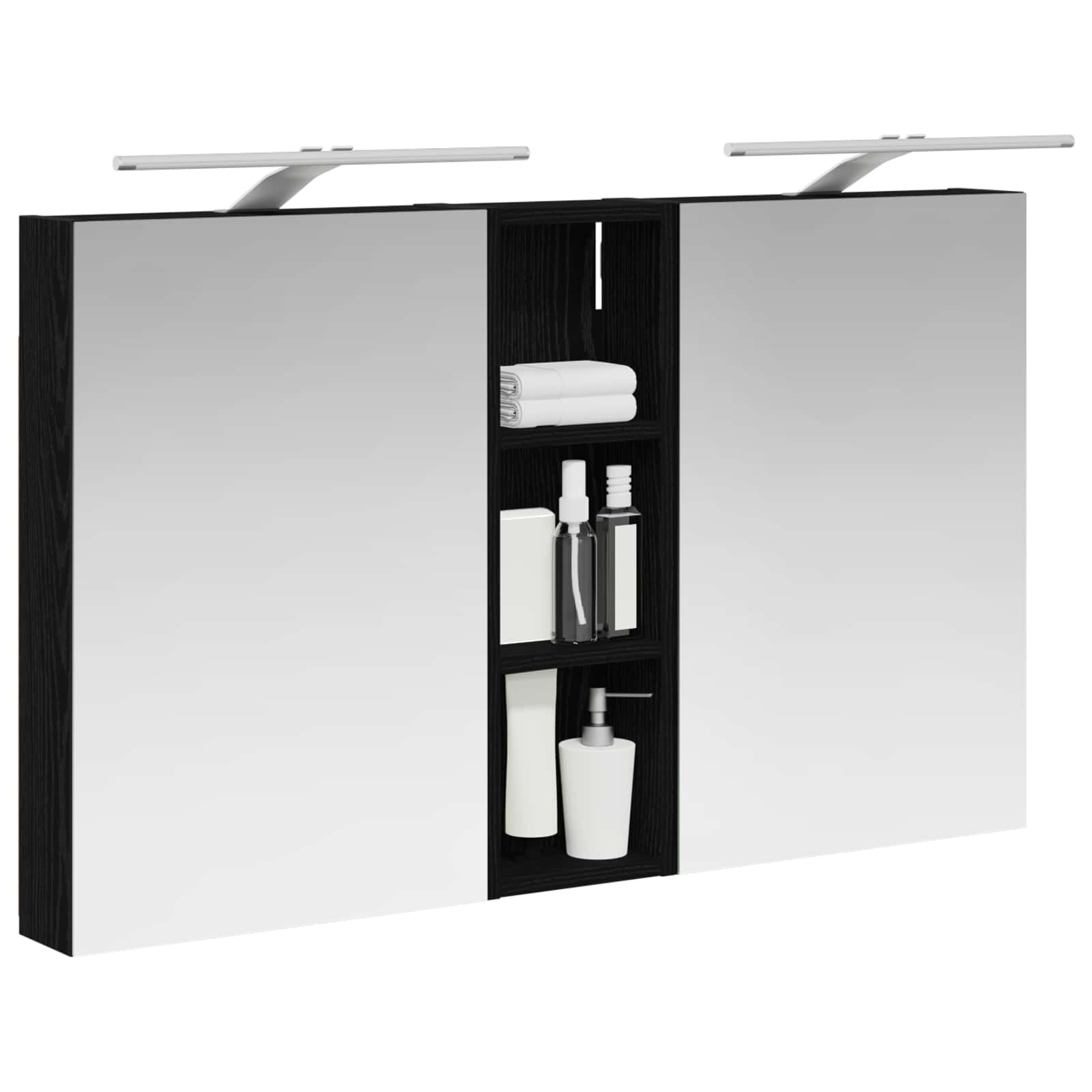 Badezimmerschrank-Set 3 stk. 100 x 10,5 x 60,5 cm Holzwerkstoff