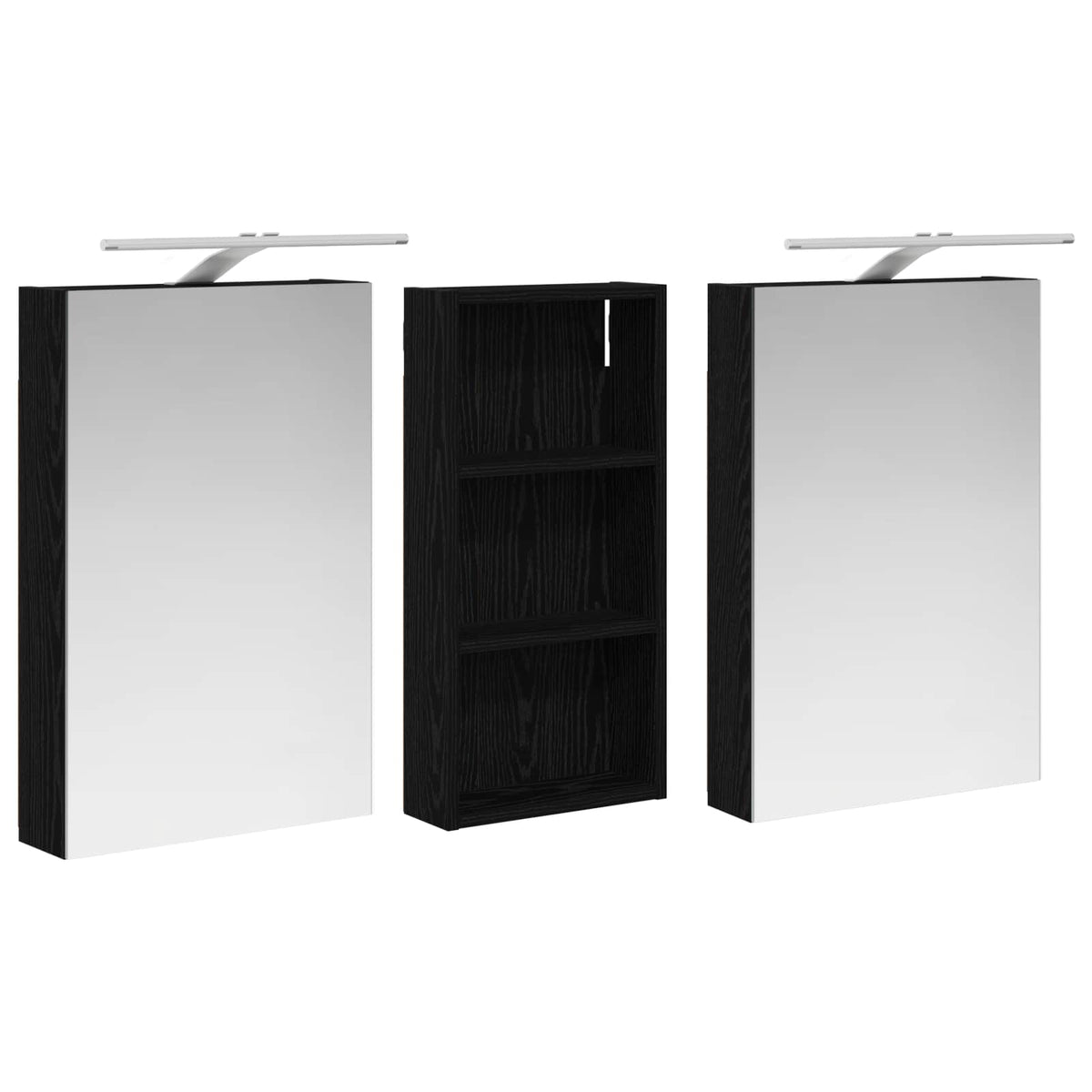 Badezimmerschrank-Set 3 stk. 110 x 10,5 x 60,5 cm Holzwerkstoff