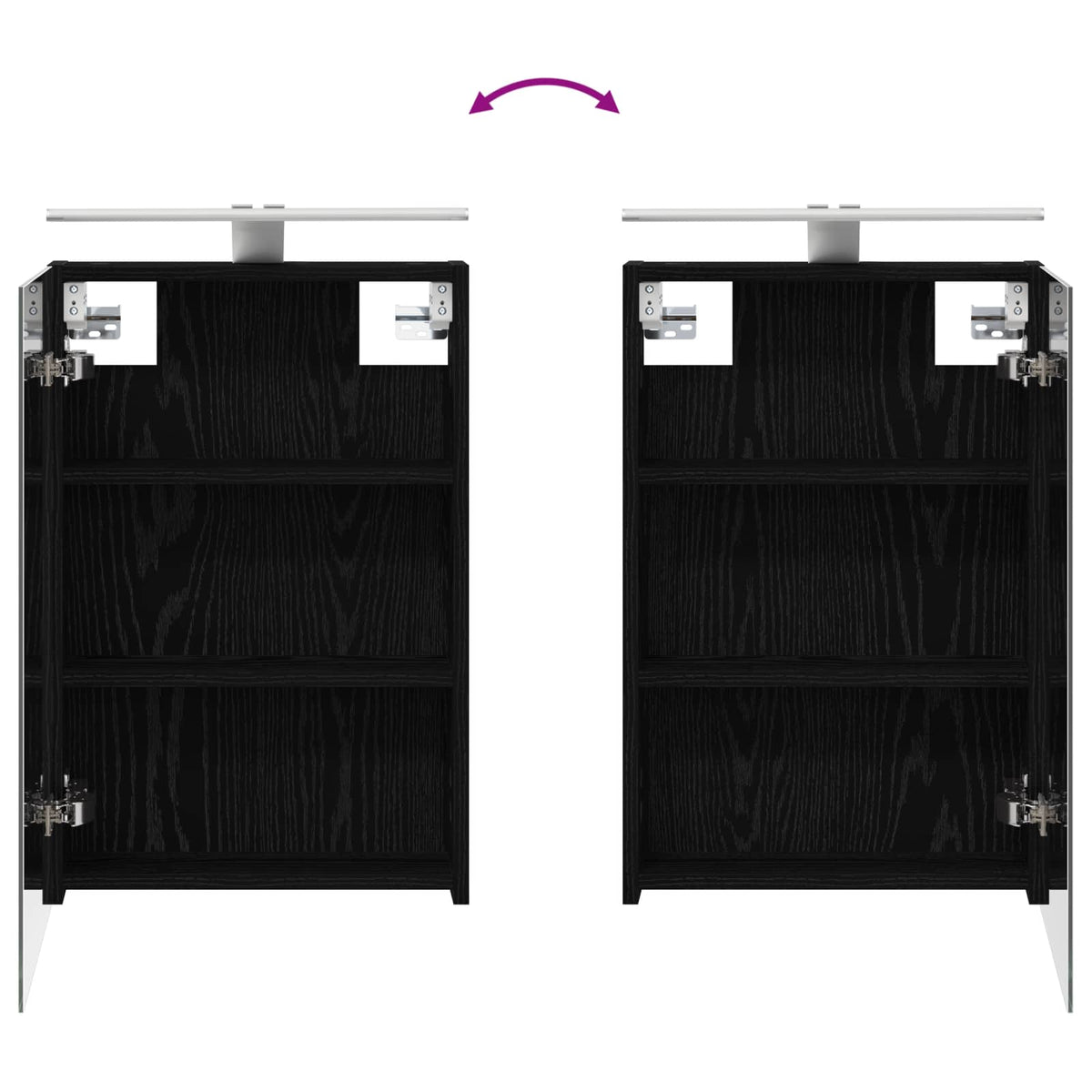 Badezimmerschrank-Set 3 stk. 110 x 10,5 x 60,5 cm Holzwerkstoff