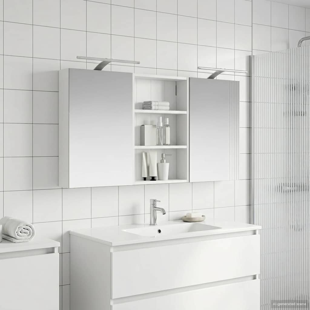 Badezimmerschrank-Set 3 stk. 120 x 10,5 x 60,5 cm Holzwerkstoff