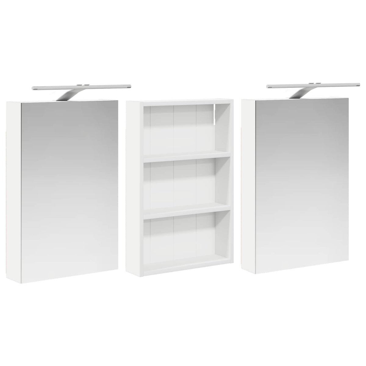 Badezimmerschrank-Set 3 stk. 120 x 10,5 x 60,5 cm Holzwerkstoff