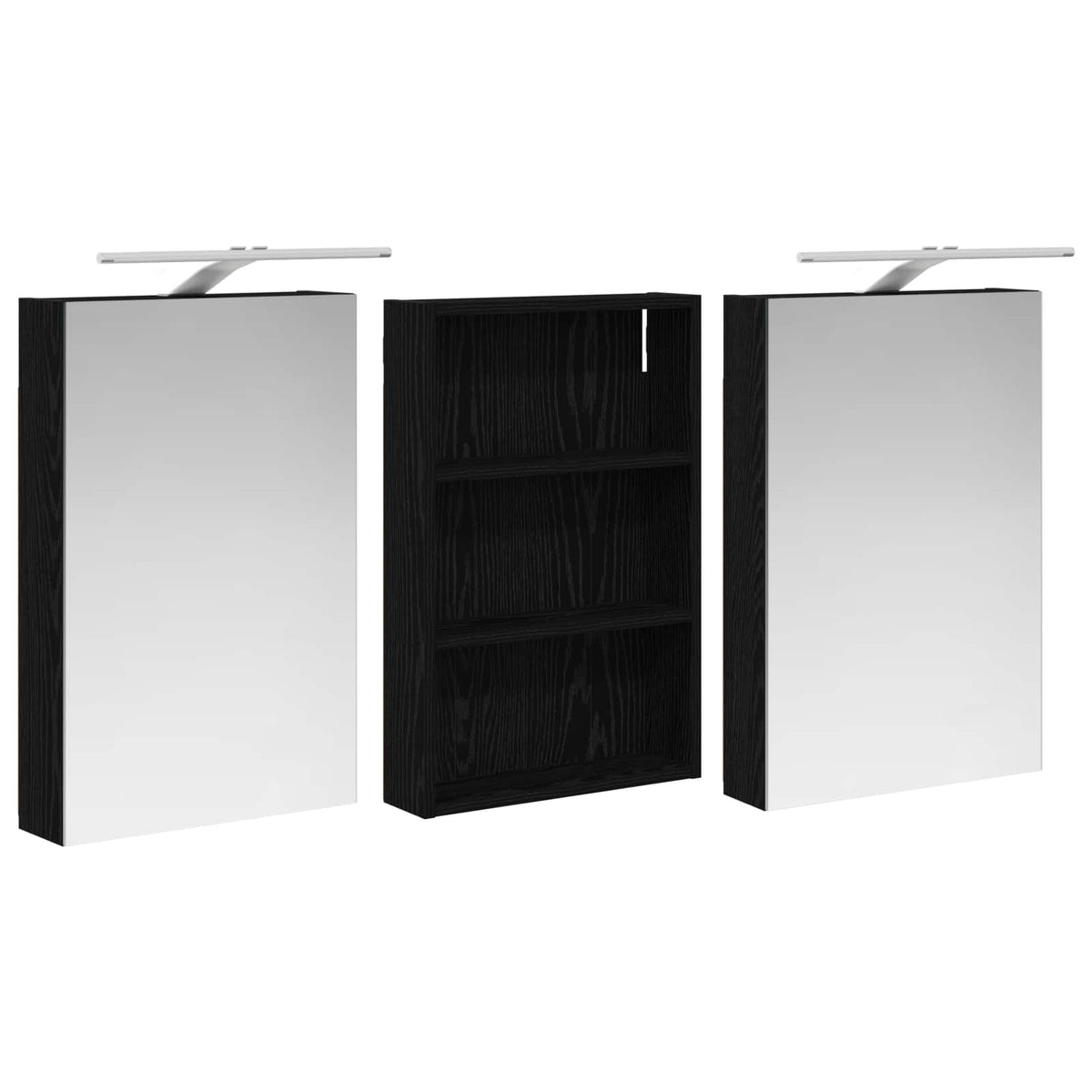Badezimmerschrank-Set 3 stk. 120 x 10,5 x 60,5 cm Holzwerkstoff