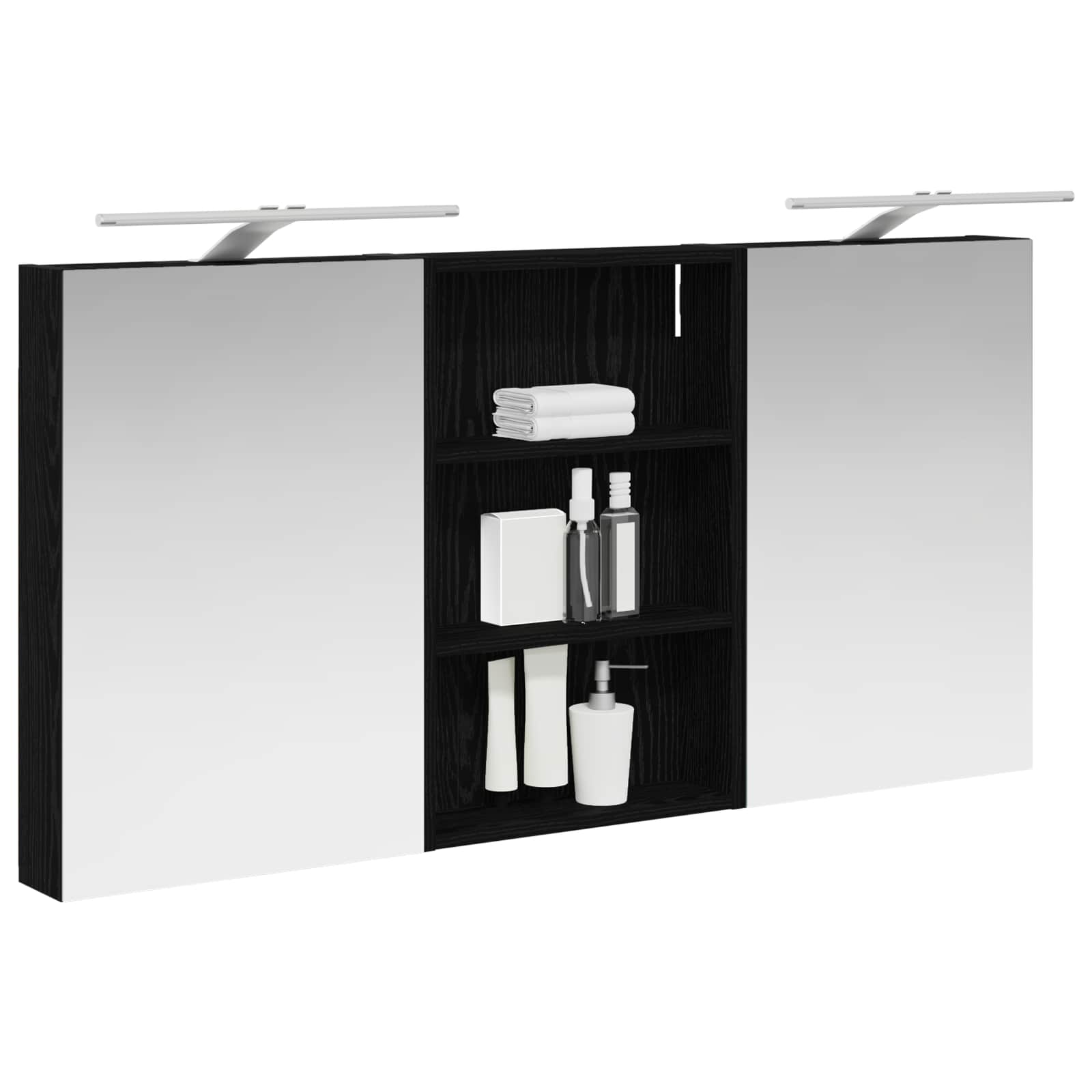 Badezimmerschrank-Set 3 stk. 120 x 10,5 x 60,5 cm Holzwerkstoff