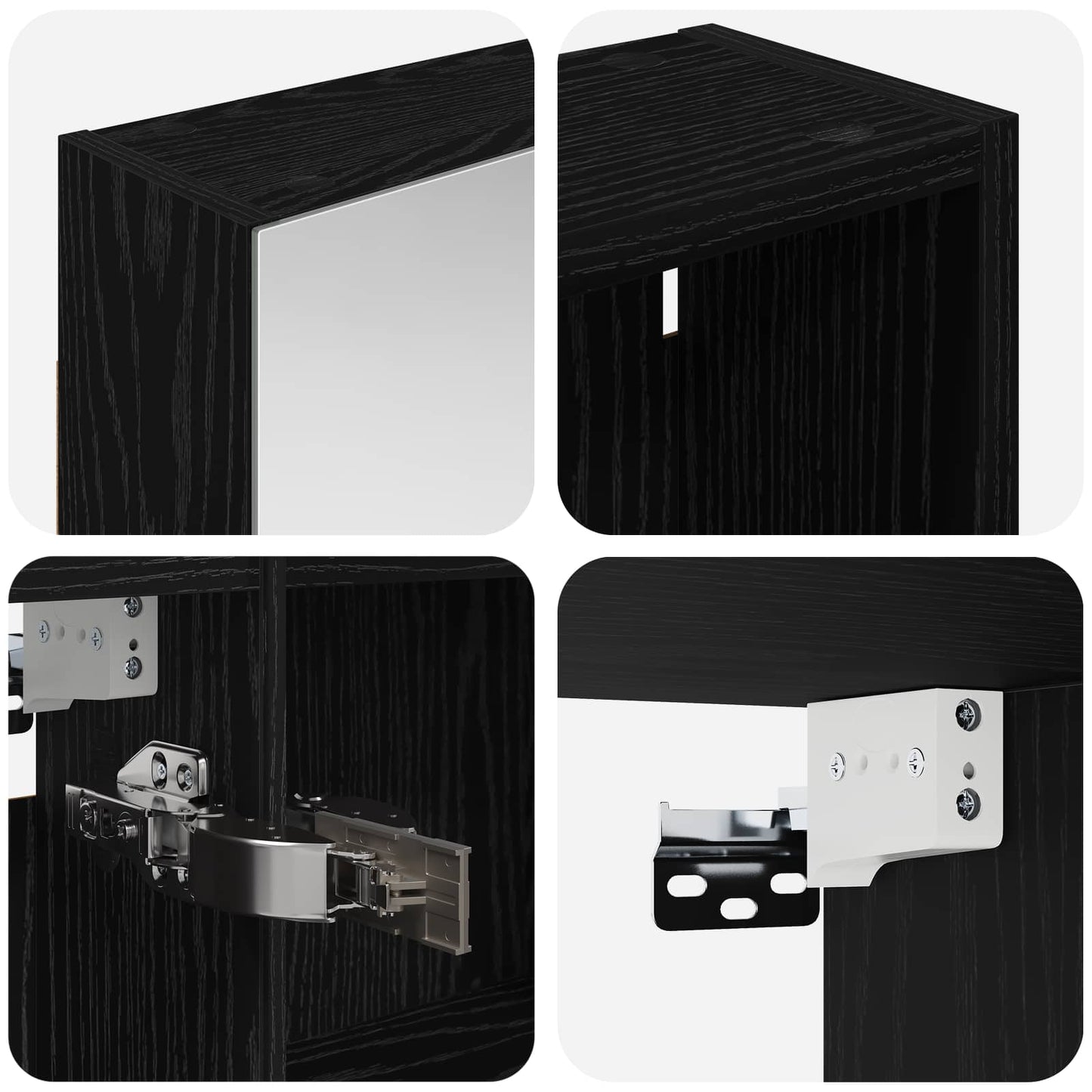 Badezimmerschrank-Set 3 stk. 120 x 14,5 x 70 cm Holzwerkstoff