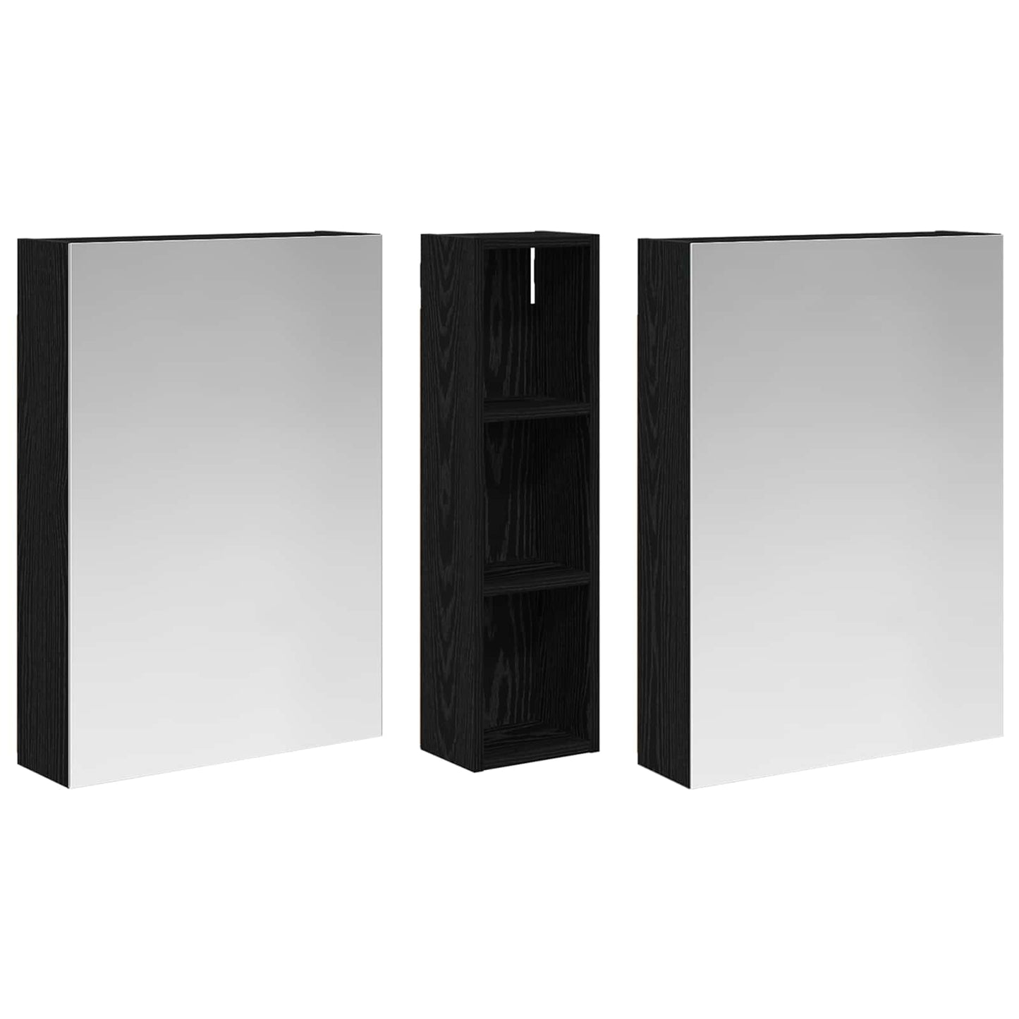 Badezimmerschrank-Set 3 stk. 120 x 14,5 x 70 cm Holzwerkstoff