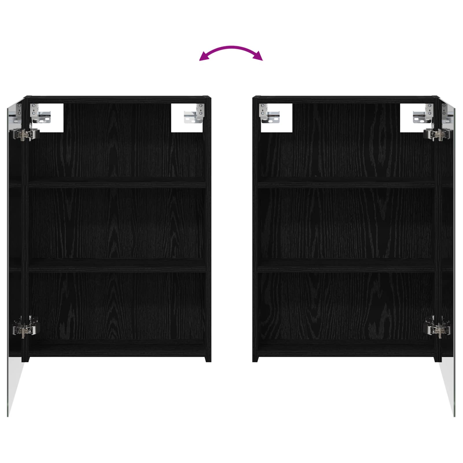 Badezimmerschrank-Set 3 stk. 120 x 14,5 x 70 cm Holzwerkstoff