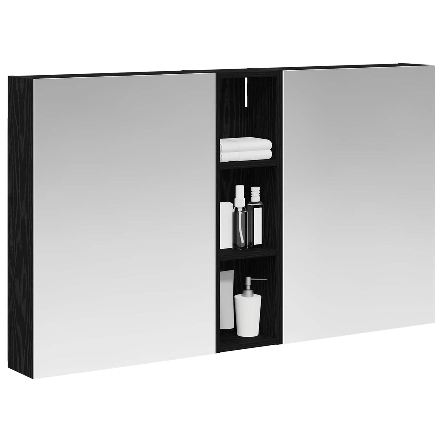 Badezimmerschrank-Set 3 stk. 120 x 14,5 x 70 cm Holzwerkstoff