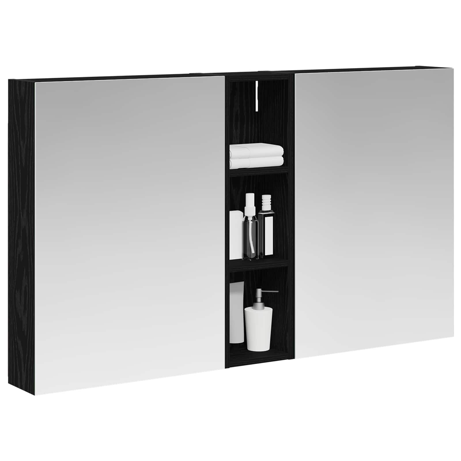 Badezimmerschrank-Set 3 stk. 120 x 14,5 x 70 cm Holzwerkstoff