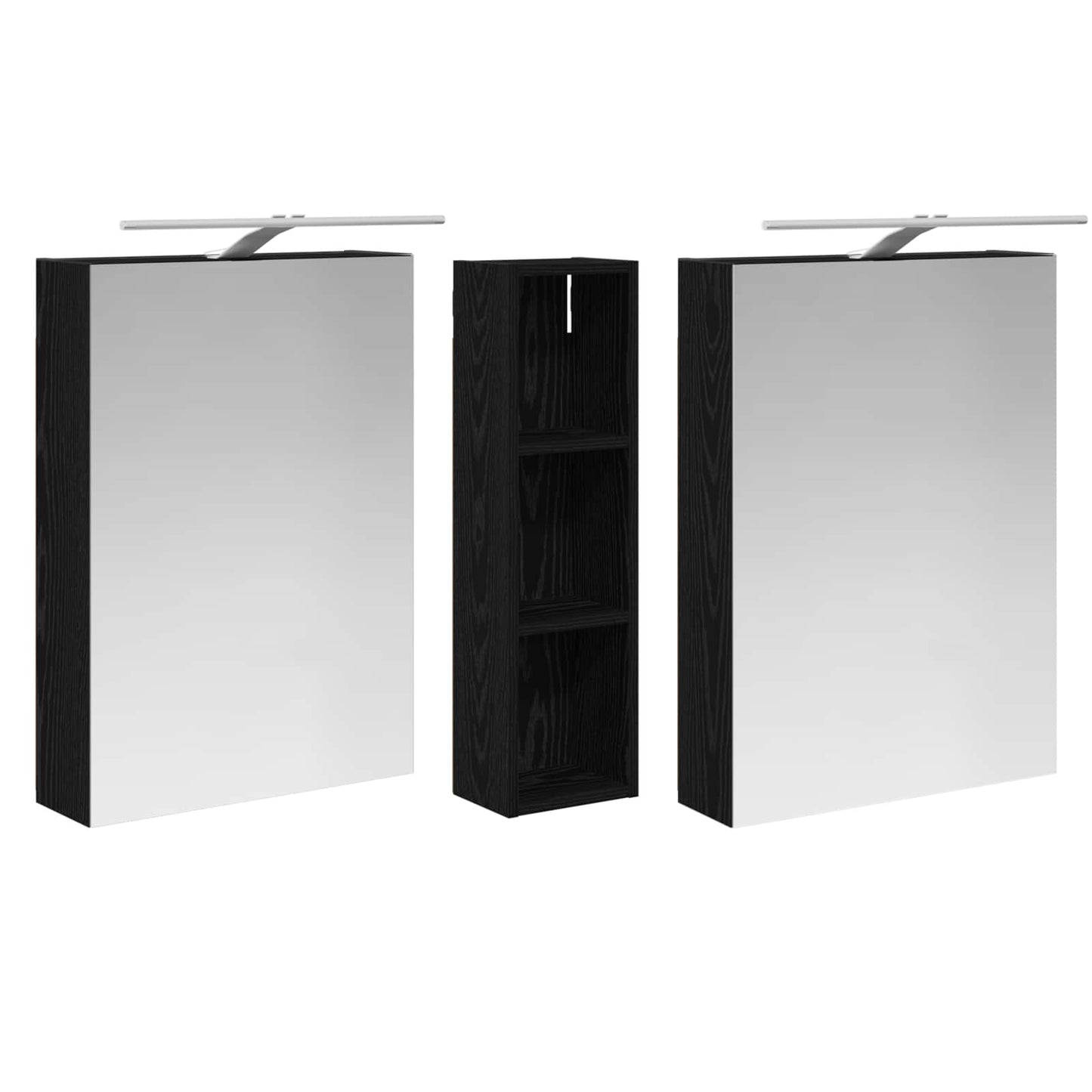 Badezimmerschrank-Set 3 stk. 120 x 14,5 x 70 cm Holzwerkstoff