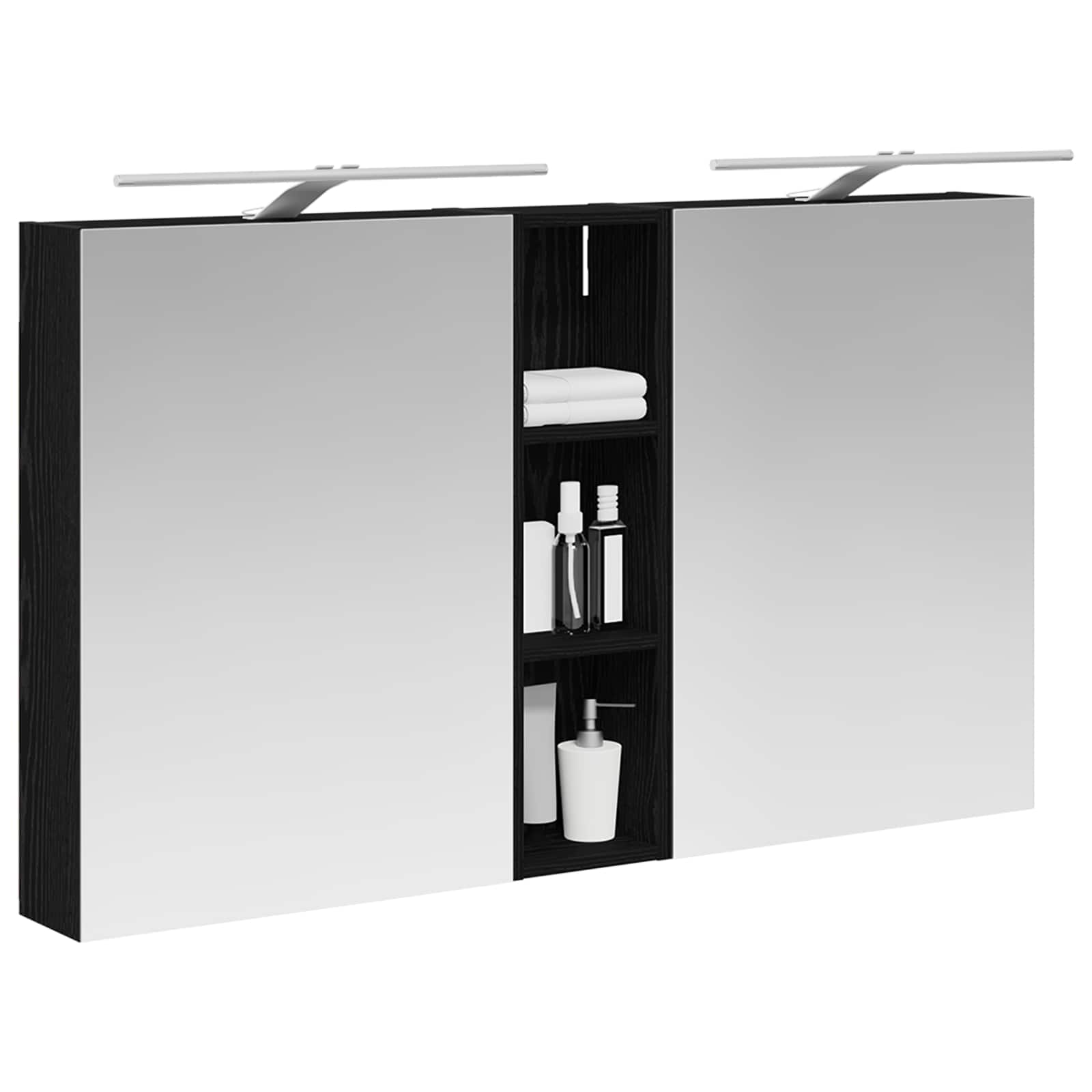 Badezimmerschrank-Set 3 stk. 120 x 14,5 x 70 cm Holzwerkstoff