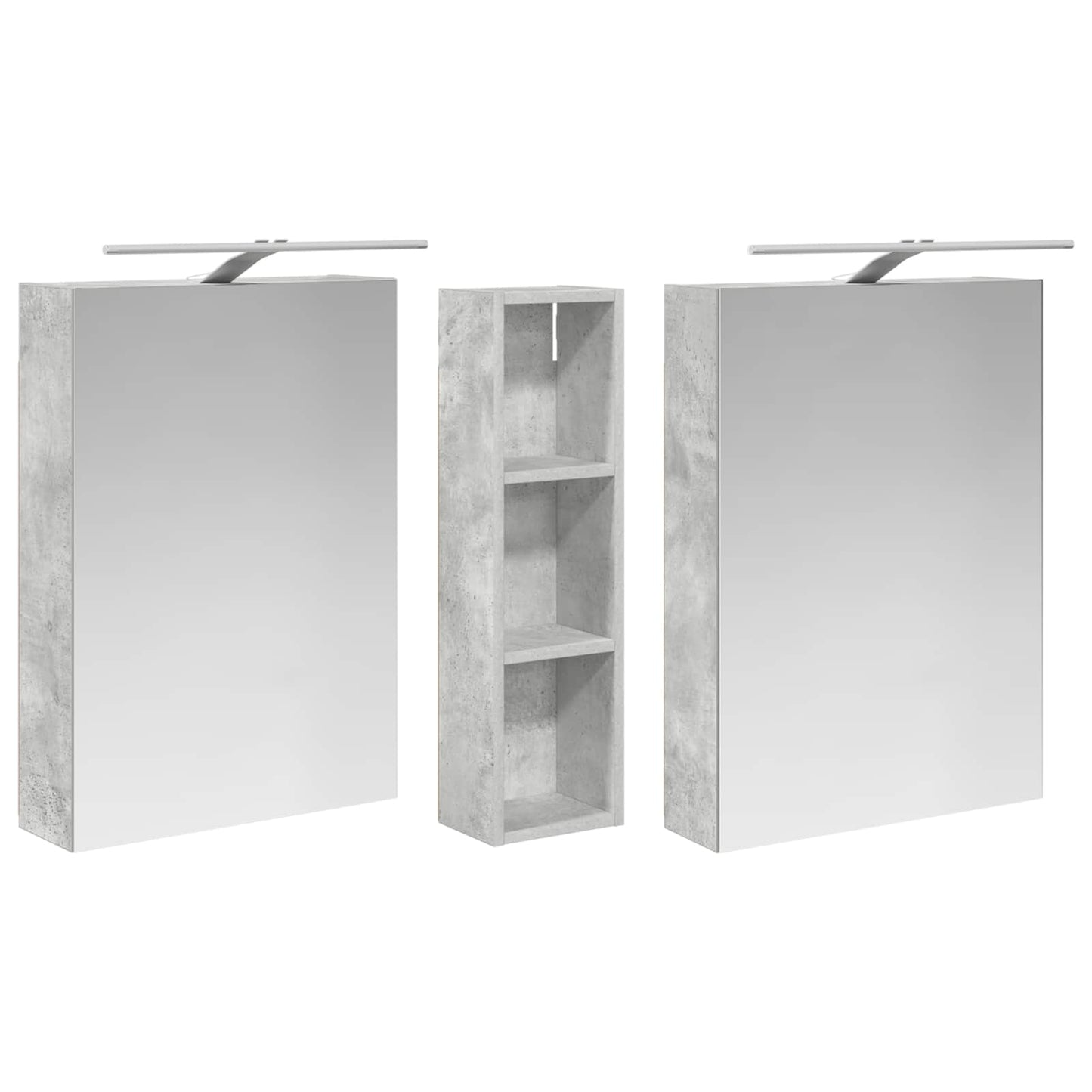 Badezimmerschrank-Set 3 stk. 120 x 14,5 x 70 cm Holzwerkstoff