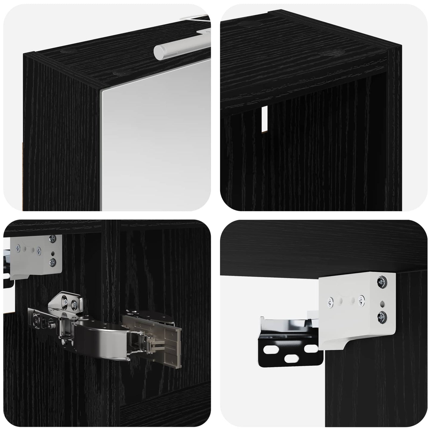 Badezimmerschrank-Set 3 stk. 130 x 14,5 x 70 cm Holzwerkstoff
