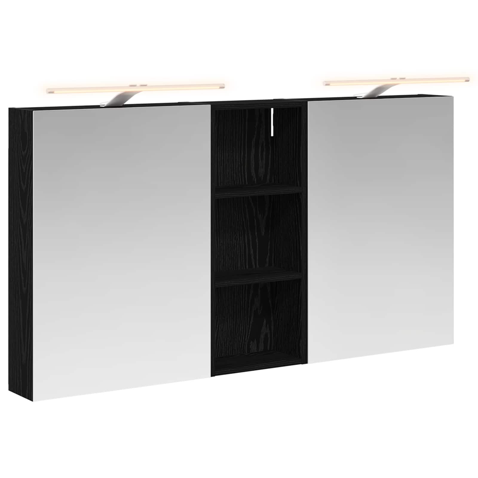 Badezimmerschrank-Set 3 stk. 130 x 14,5 x 70 cm Holzwerkstoff