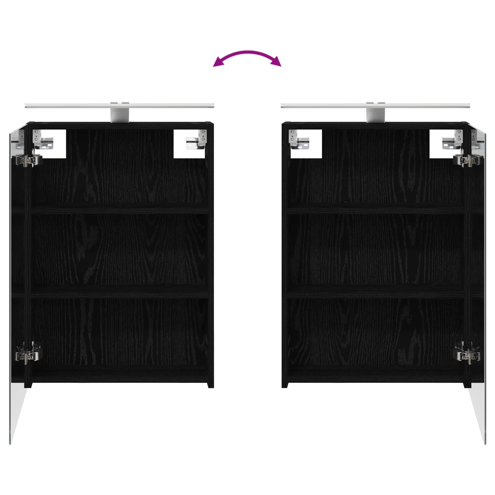Badezimmerschrank-Set 3 stk. 130 x 14,5 x 70 cm Holzwerkstoff