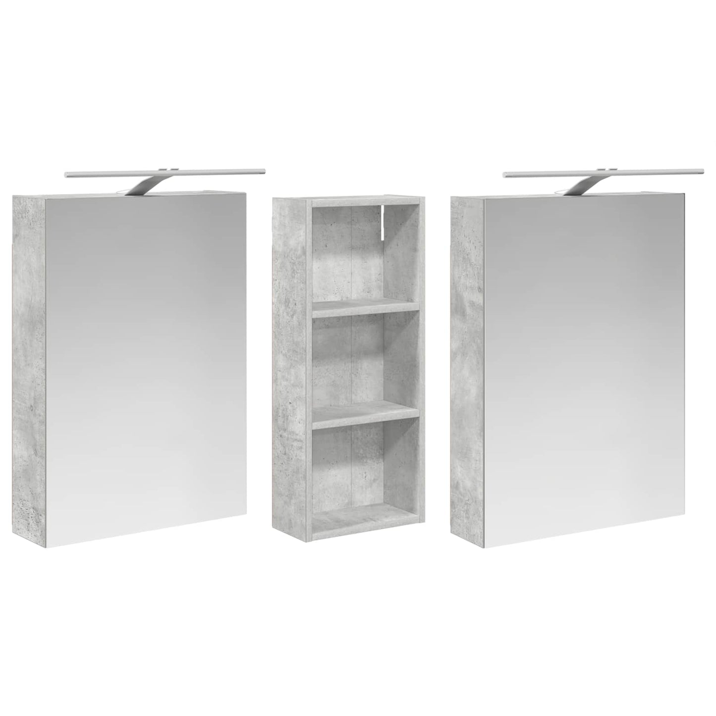 Badezimmerschrank-Set 3 stk. 130 x 14,5 x 70 cm Holzwerkstoff