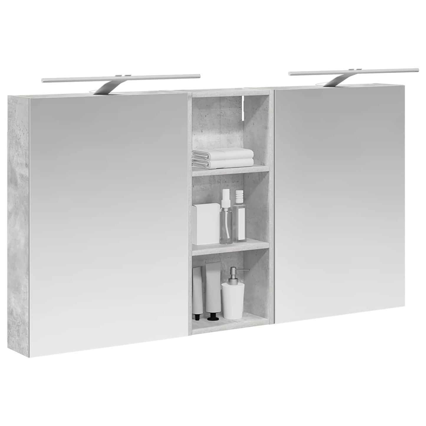 Badezimmerschrank-Set 3 stk. 130 x 14,5 x 70 cm Holzwerkstoff
