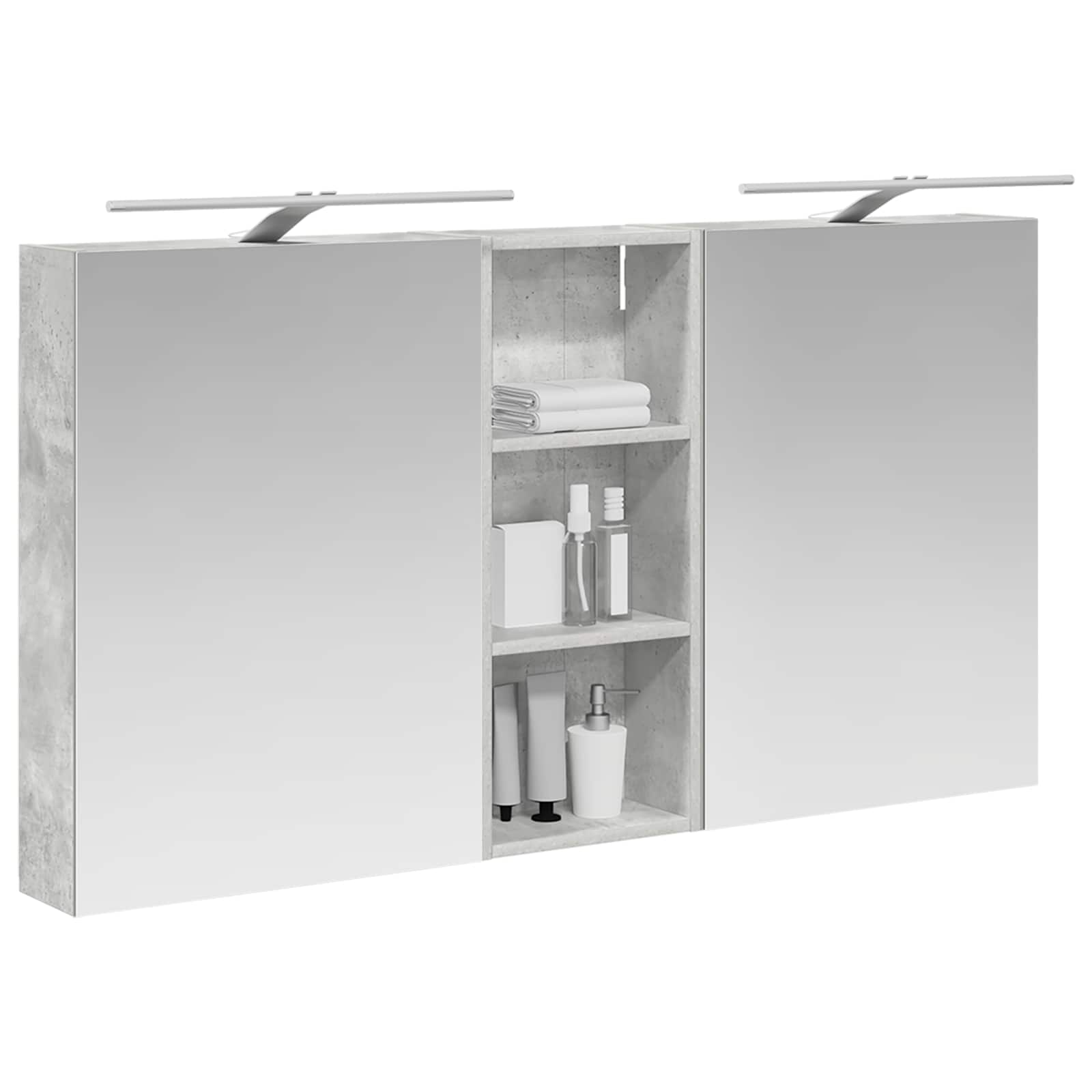Badezimmerschrank-Set 3 stk. 130 x 14,5 x 70 cm Holzwerkstoff