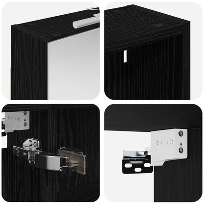 Badezimmerschrank-Set 3 stk. 140 x 14,5 x 70 cm Holzwerkstoff