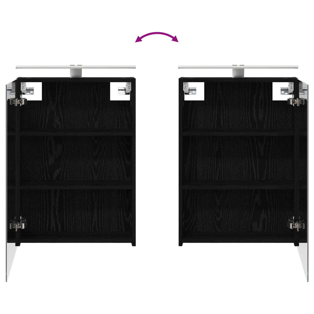 Badezimmerschrank-Set 3 stk. 140 x 14,5 x 70 cm Holzwerkstoff