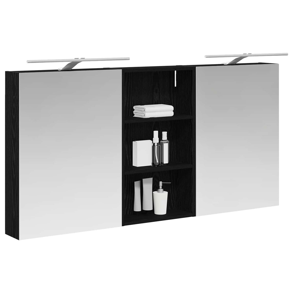 Badezimmerschrank-Set 3 stk. 140 x 14,5 x 70 cm Holzwerkstoff
