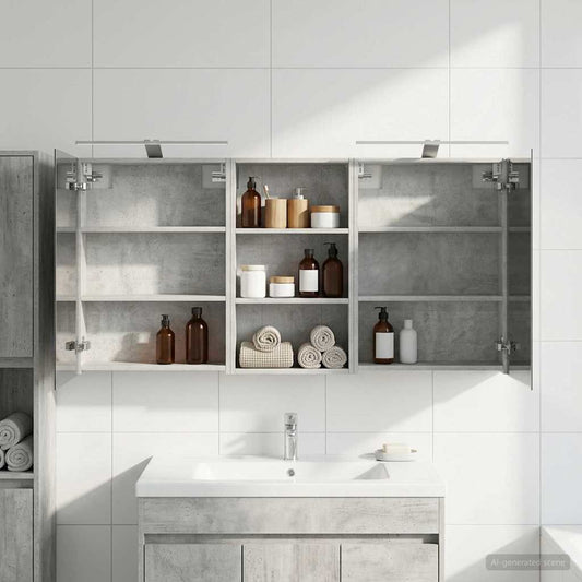 Badezimmerschrank-Set 3 stk. 140 x 14,5 x 70 cm Holzwerkstoff
