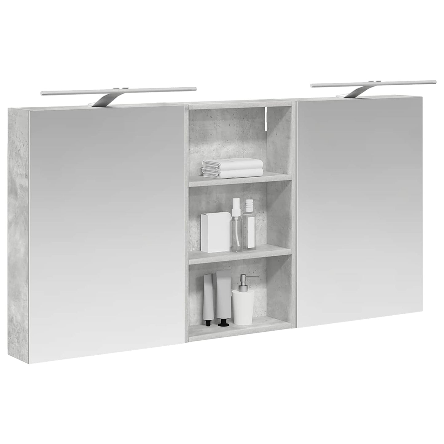 Badezimmerschrank-Set 3 stk. 140 x 14,5 x 70 cm Holzwerkstoff