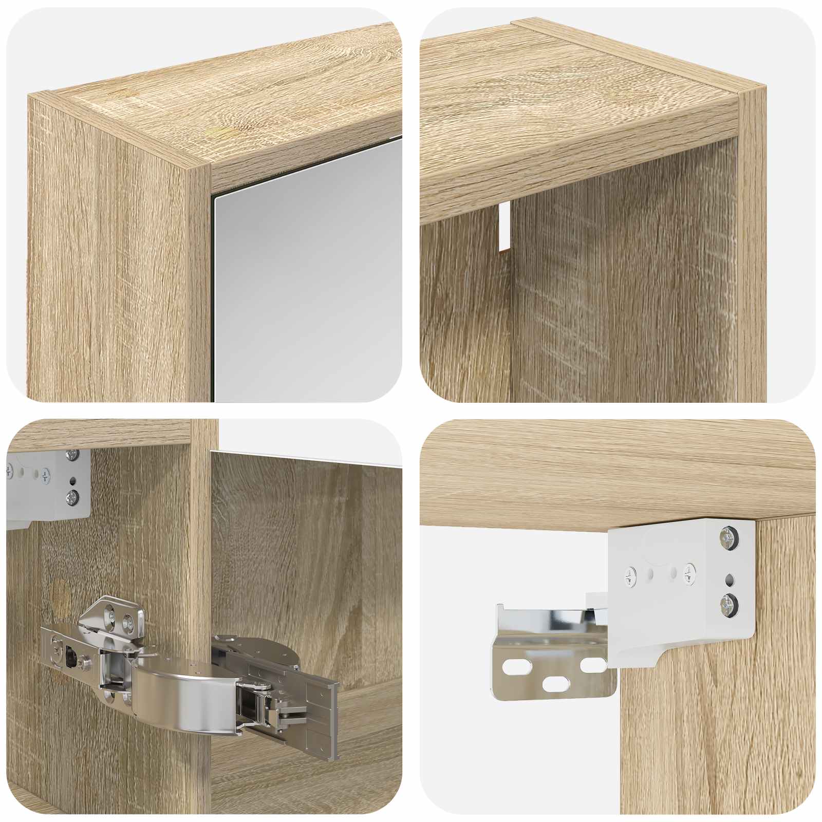 Badezimmerschrank-Set 3 Stk. 116 x 16 x 62,5 cm Holzwerkstoff