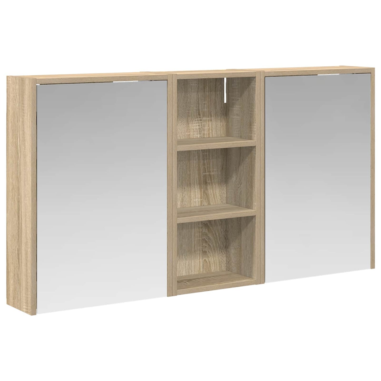 Badezimmerschrank-Set 3 Stk. 116 x 16 x 62,5 cm Holzwerkstoff