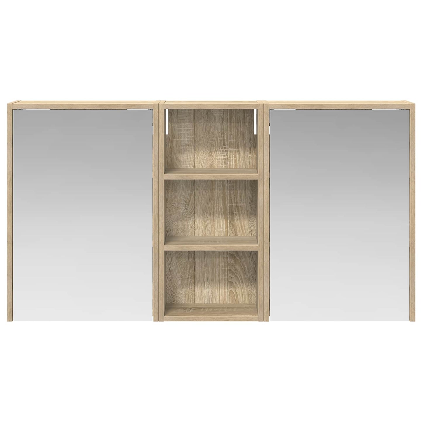 Badezimmerschrank-Set 3 Stk. 116 x 16 x 62,5 cm Holzwerkstoff