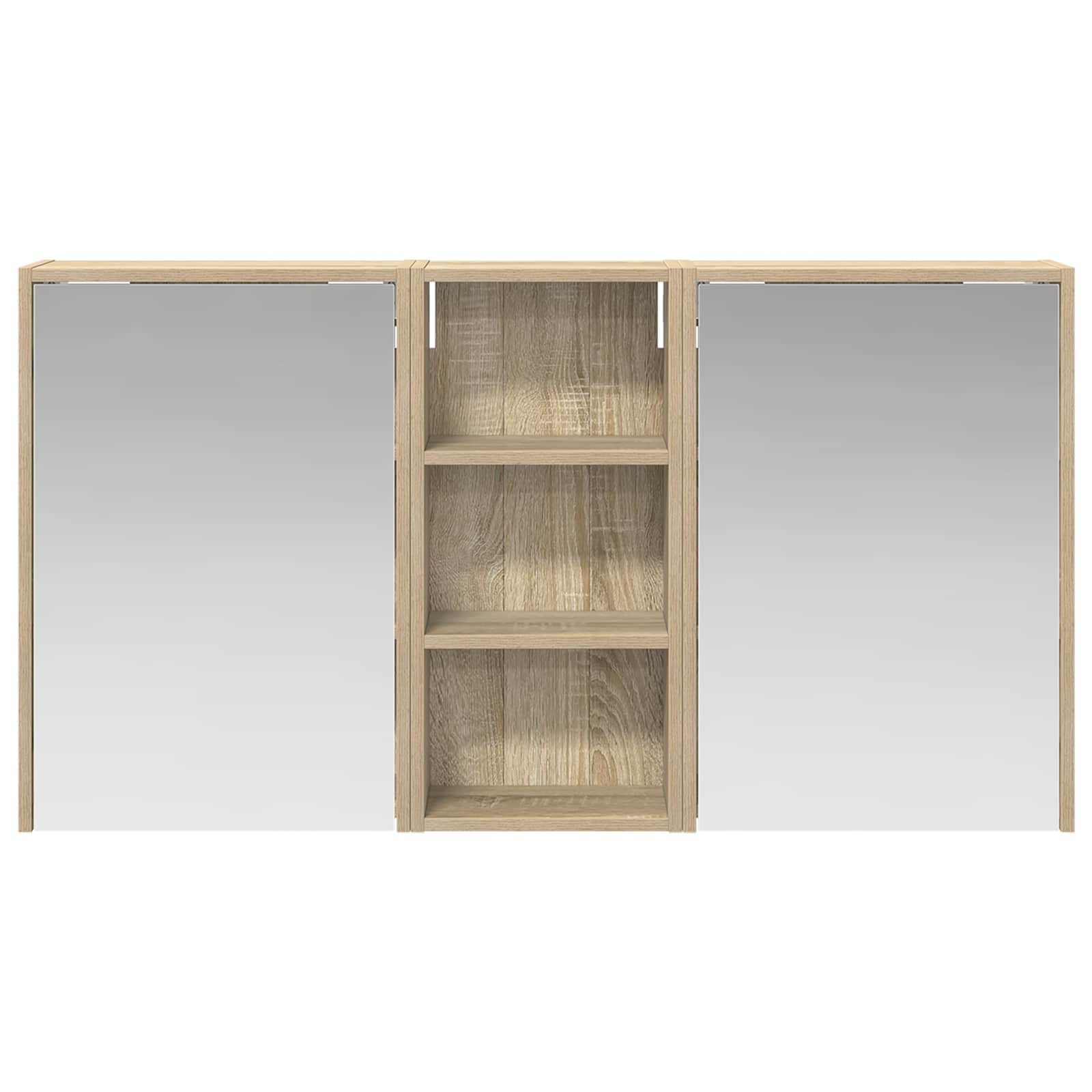 Badezimmerschrank-Set 3 Stk. 116 x 16 x 62,5 cm Holzwerkstoff