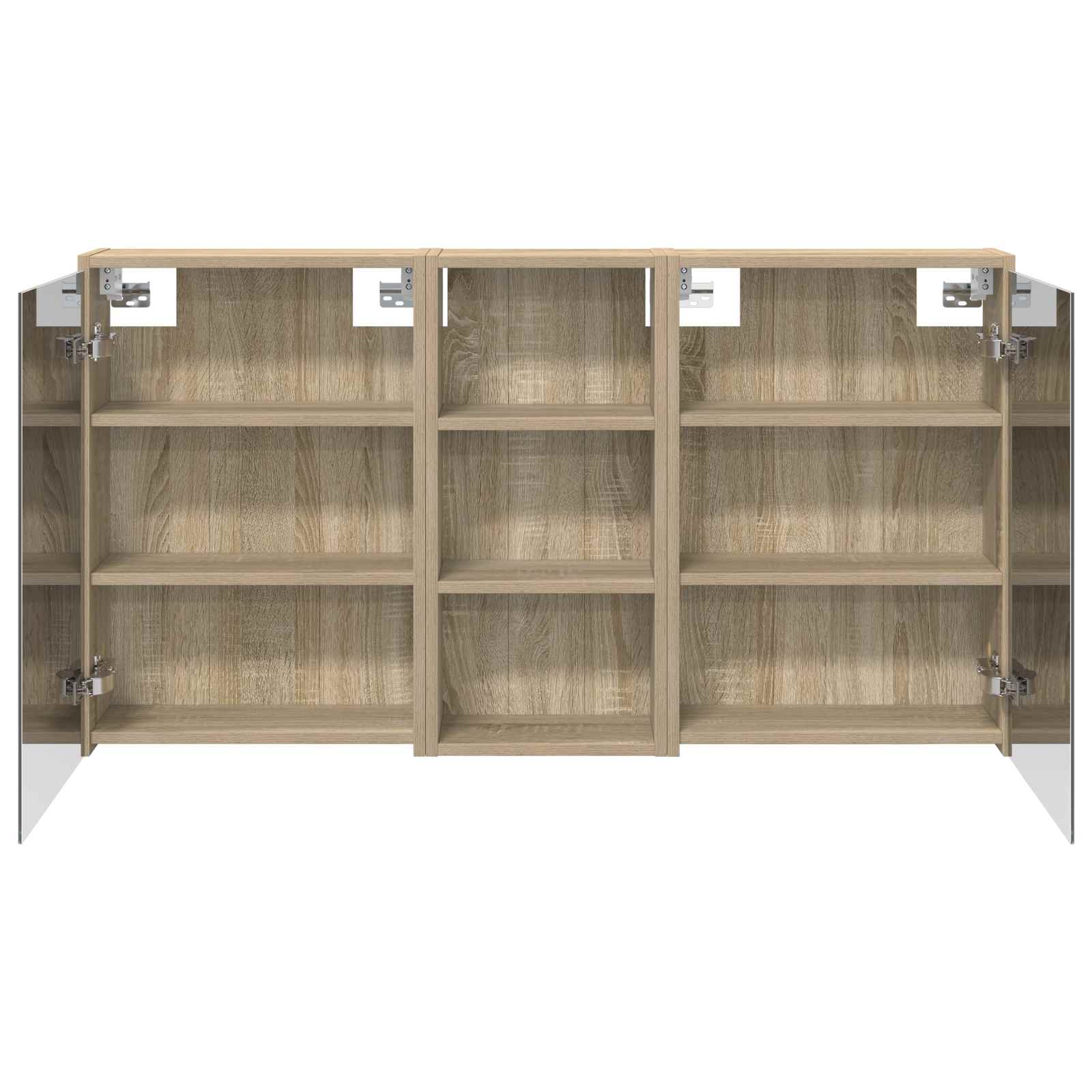 Badezimmerschrank-Set 3 Stk. 116 x 16 x 62,5 cm Holzwerkstoff