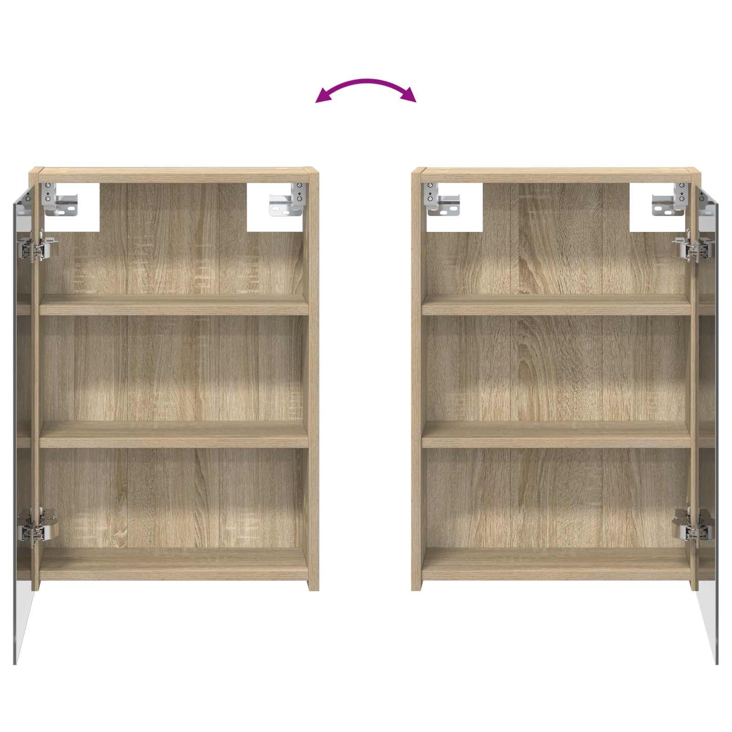Badezimmerschrank-Set 3 Stk. 116 x 16 x 62,5 cm Holzwerkstoff