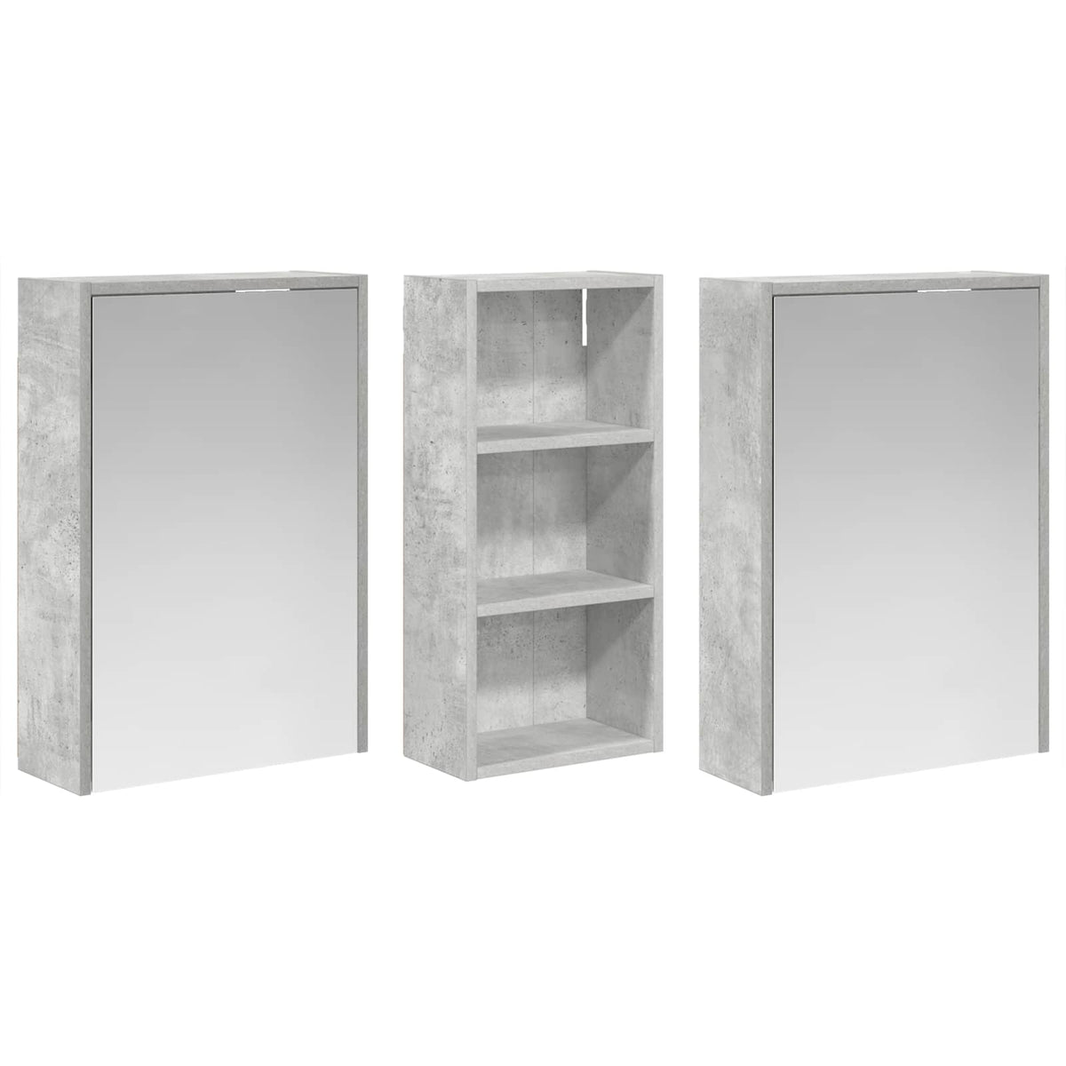 Badezimmerschrank-Set 3 stk. 116 x 16 x 62,5 cm Holzwerkstoff
