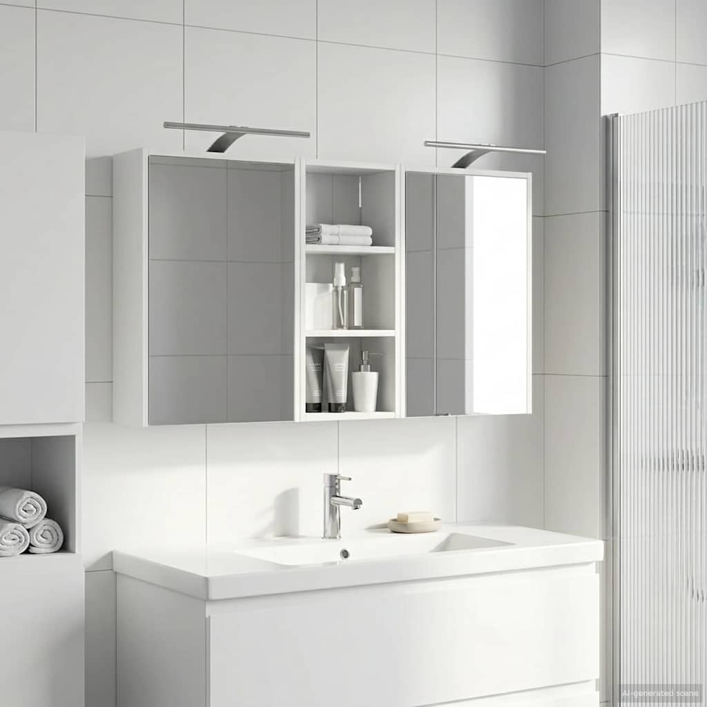 Badezimmerschrank-Set 3 Stk. 116 x 16 x 62,5 cm Holzwerkstoff