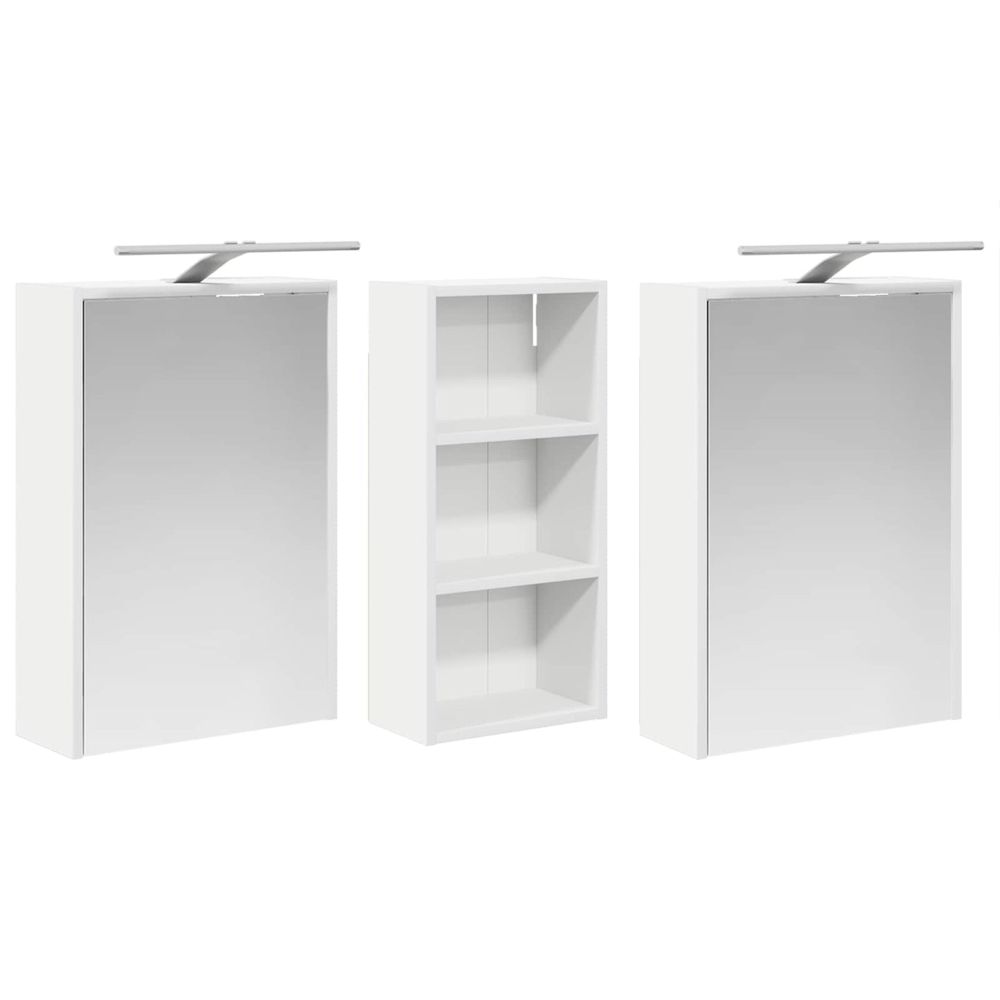 Badezimmerschrank-Set 3 Stk. 116 x 16 x 62,5 cm Holzwerkstoff