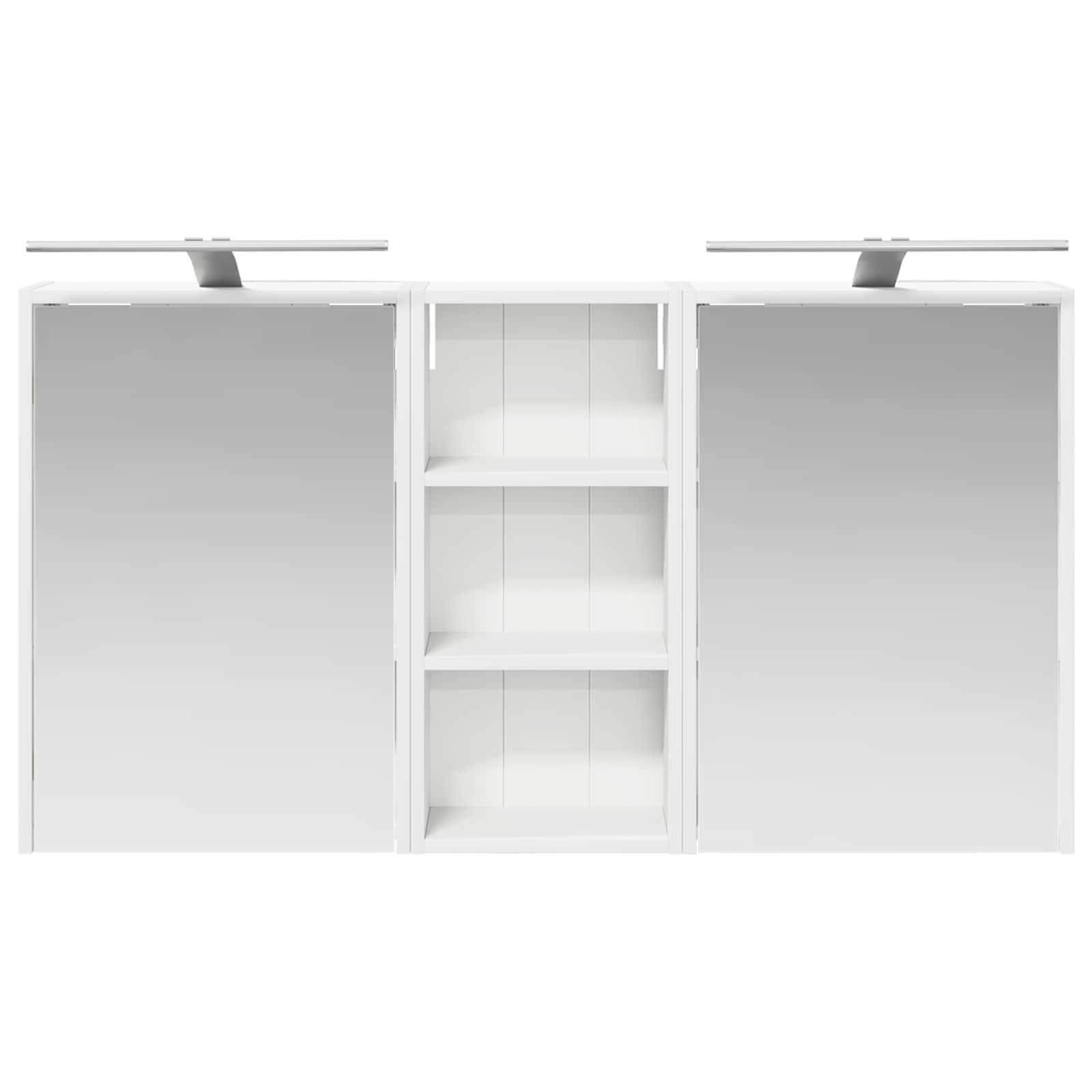 Badezimmerschrank-Set 3 Stk. 116 x 16 x 62,5 cm Holzwerkstoff
