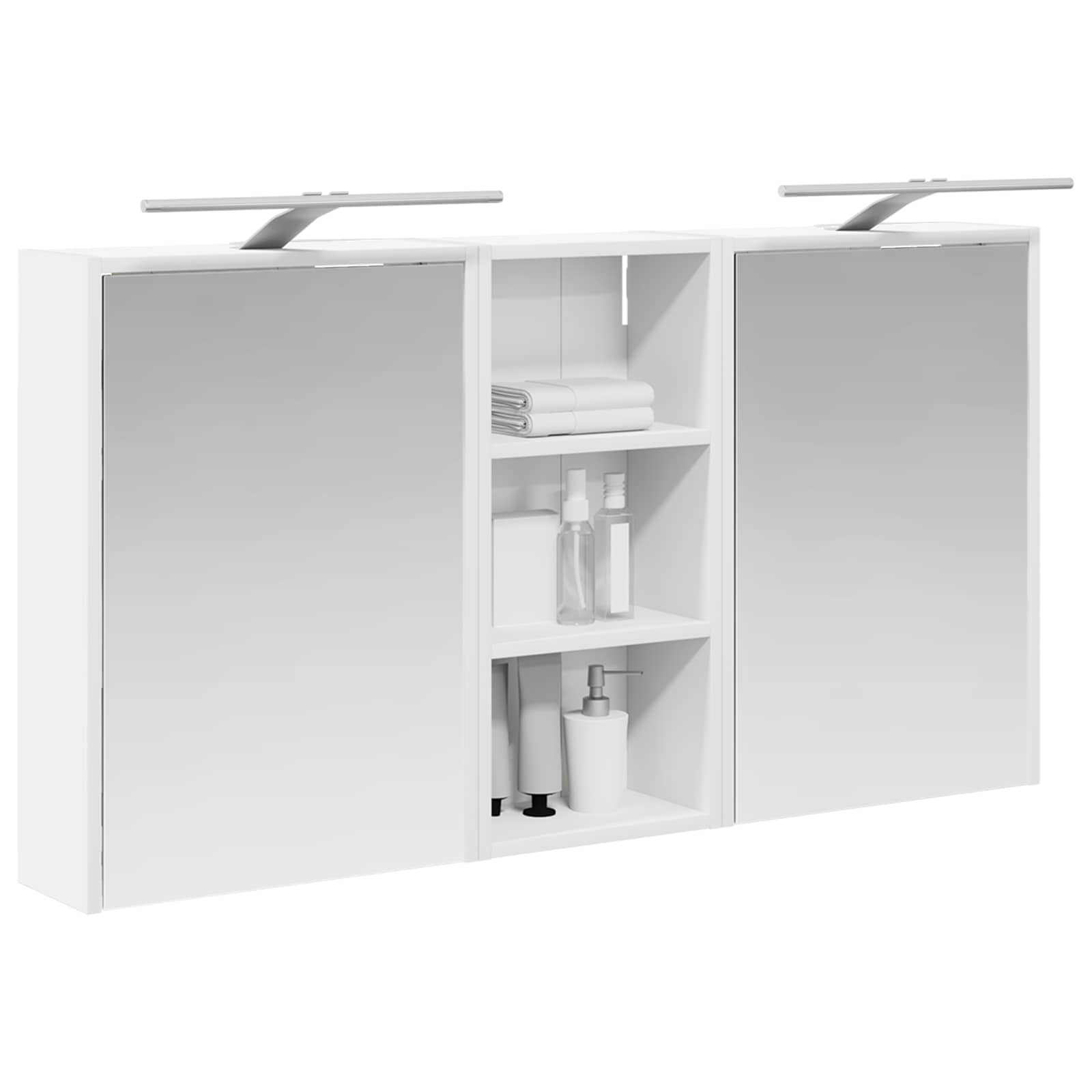 Badezimmerschrank-Set 3 Stk. 116 x 16 x 62,5 cm Holzwerkstoff