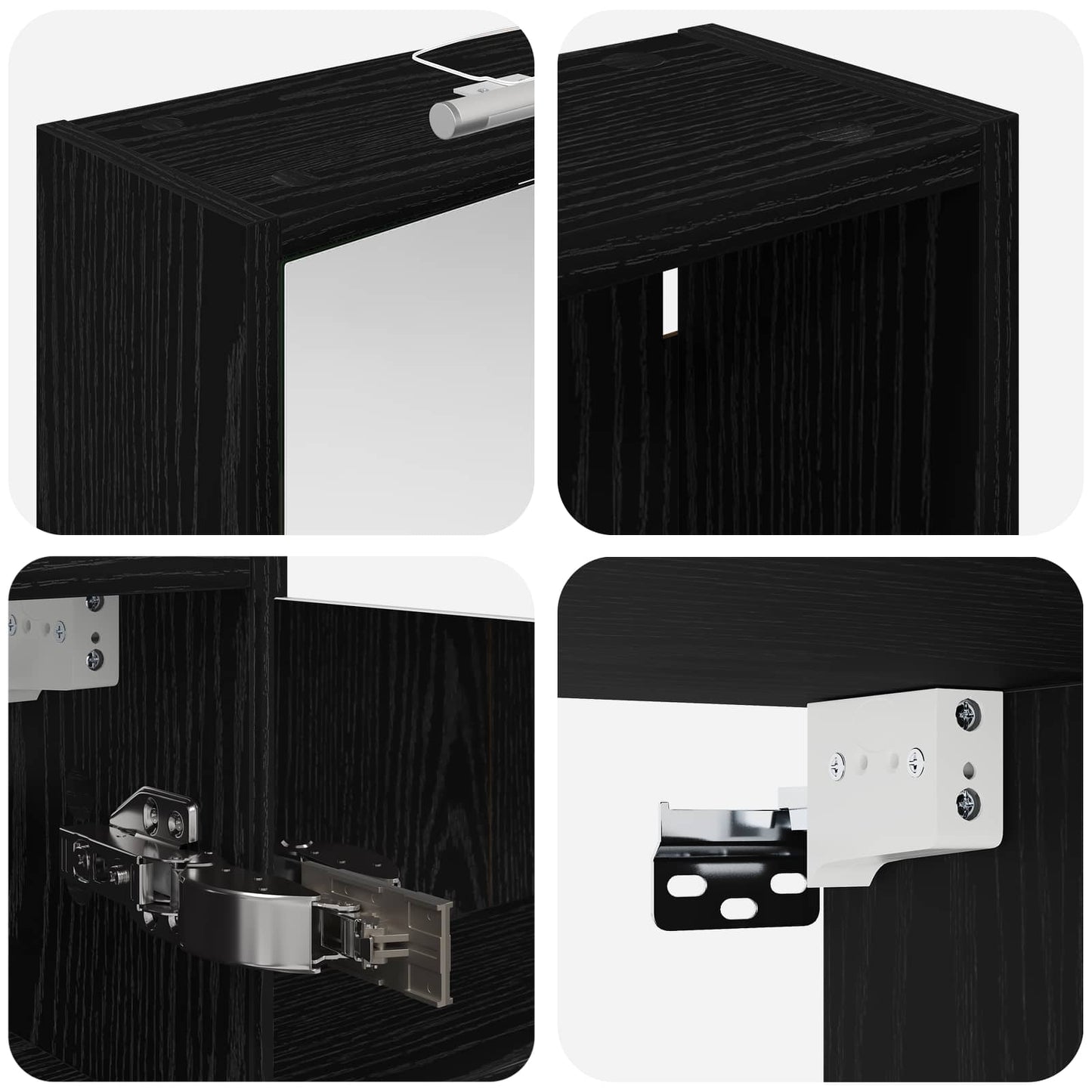 Badezimmerschrank-Set 3 Stk. 116 x 16 x 62,5 cm Holzwerkstoff