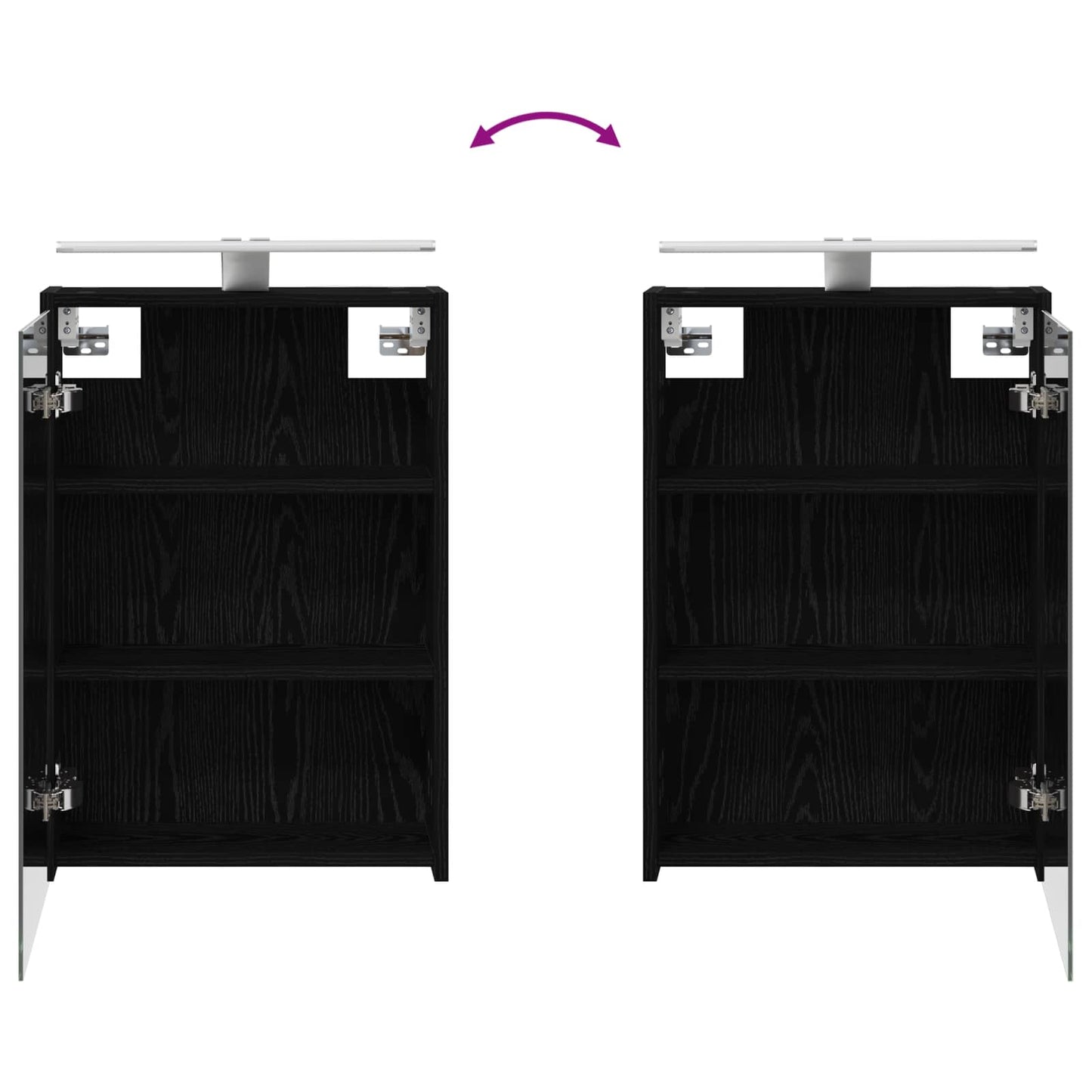 Badezimmerschrank-Set 3 Stk. 116 x 16 x 62,5 cm Holzwerkstoff