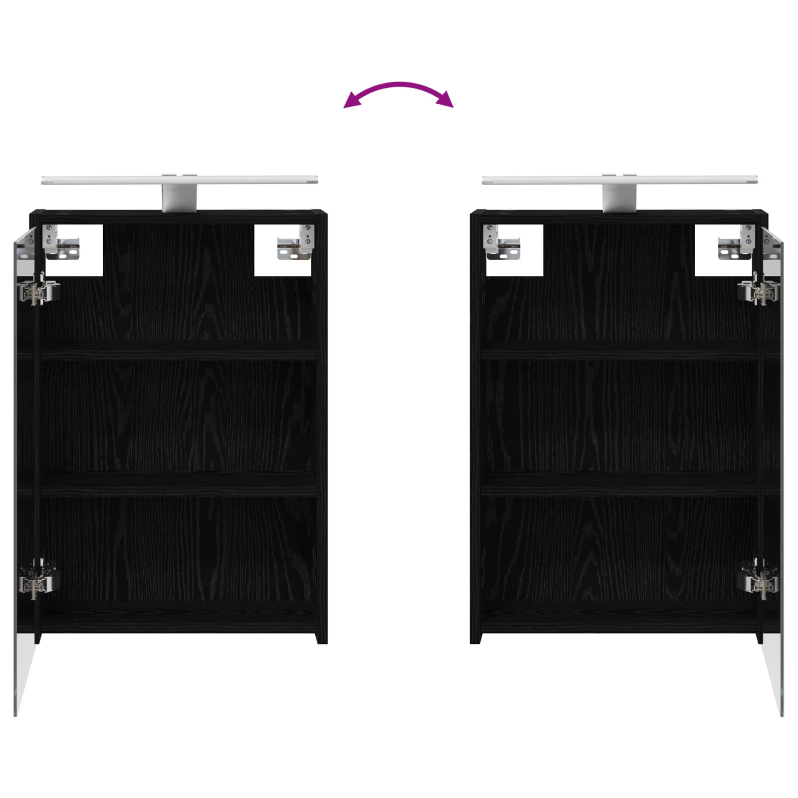 Badezimmerschrank-Set 3 Stk. 116 x 16 x 62,5 cm Holzwerkstoff