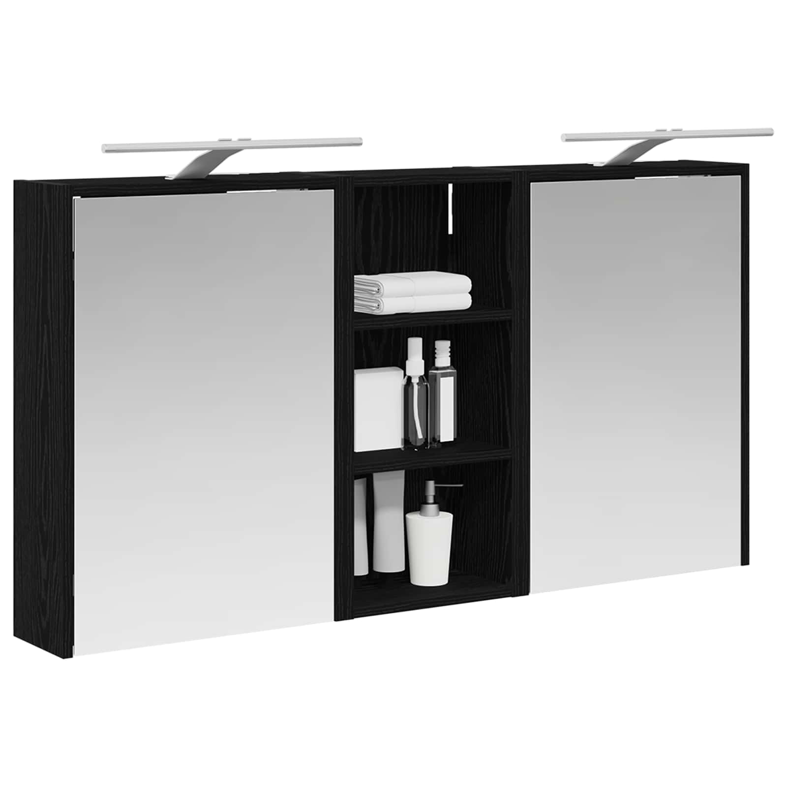 Badezimmerschrank-Set 3 Stk. 116 x 16 x 62,5 cm Holzwerkstoff