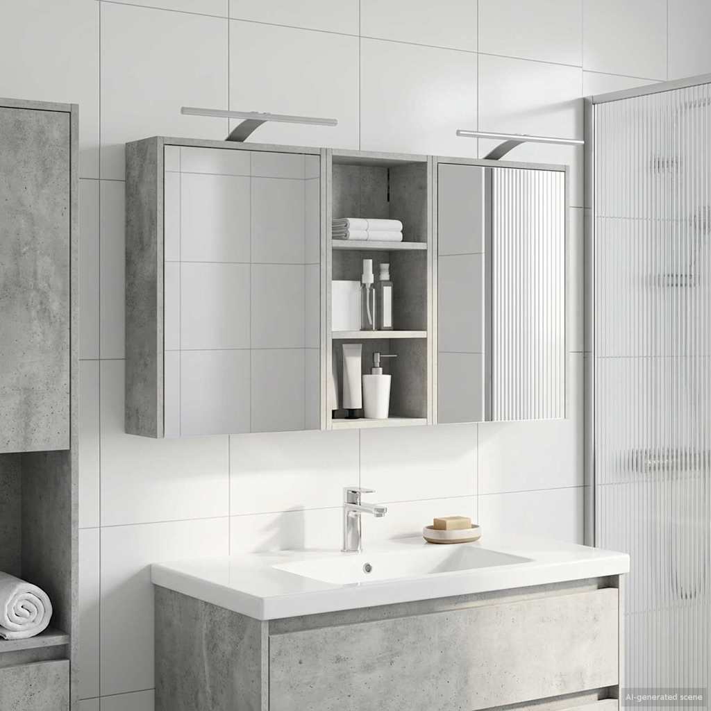 Badezimmerschrank-Set 3 Stk. 116 x 16 x 62,5 cm Holzwerkstoff