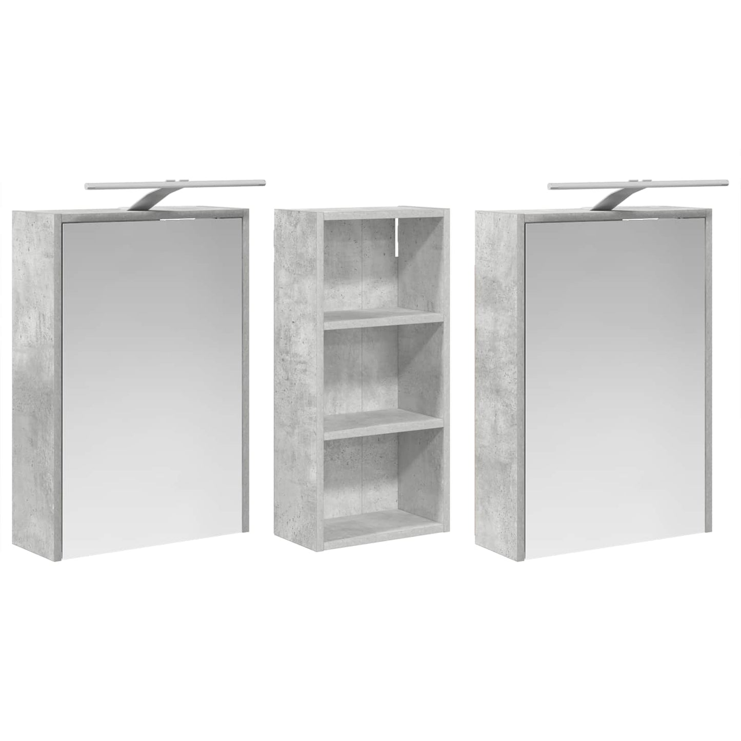 Badezimmerschrank-Set 3 Stk. 116 x 16 x 62,5 cm Holzwerkstoff