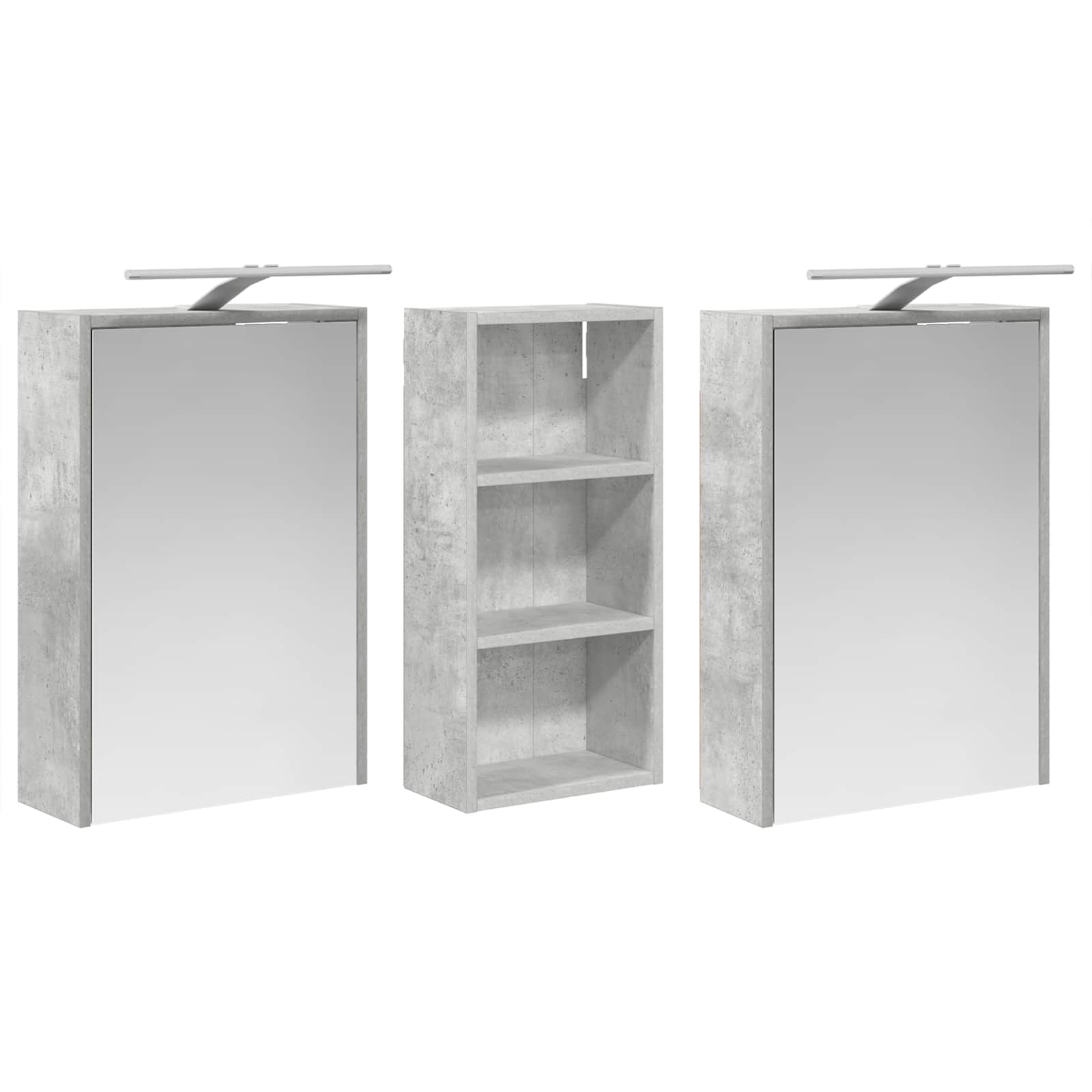 Badezimmerschrank-Set 3 Stk. 116 x 16 x 62,5 cm Holzwerkstoff
