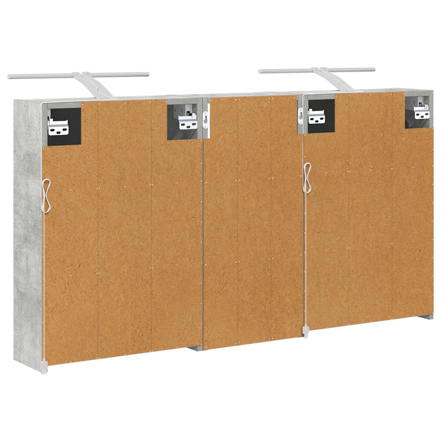 Badezimmerschrank-Set 3 Stk. 116 x 16 x 62,5 cm Holzwerkstoff