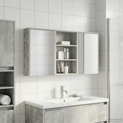 Badezimmerschrank-Set 3 stk. 126 x 16 x 62,5 cm Holzwerkstoff