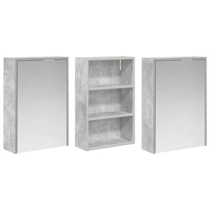 Badezimmerschrank-Set 3 stk. 126 x 16 x 62,5 cm Holzwerkstoff