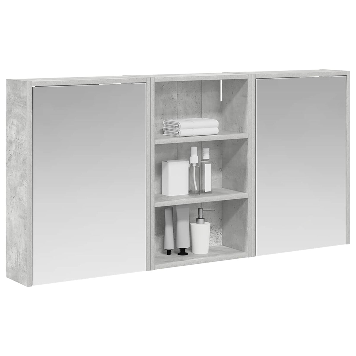 Badezimmerschrank-Set 3 stk. 126 x 16 x 62,5 cm Holzwerkstoff